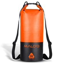 30L Heavy Duty Waterproof Roll-Top Dry Bag Backpack for Fishing Rafting