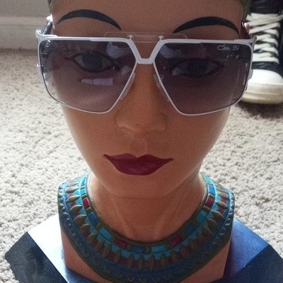 Cazal Mod 951 Women's Geometric Oversized Sunglasses White/Gray UV400