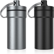 Portable Ear Plug Carrying Case, Waterproof Metal Earplug Case Keychain