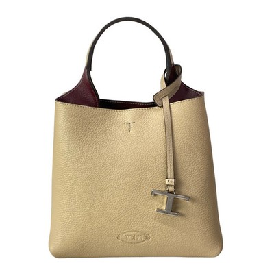 TOD'S Tod's Leather Bag Mini XBWAPAA9100QNK6O44 Beige Bordeaux Hammed leather