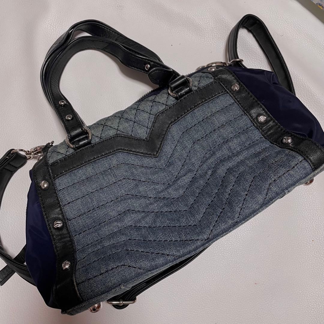 DIESEL 2Way Shoulder Bag Y2K Archive Studs Quilted Si… - Gem