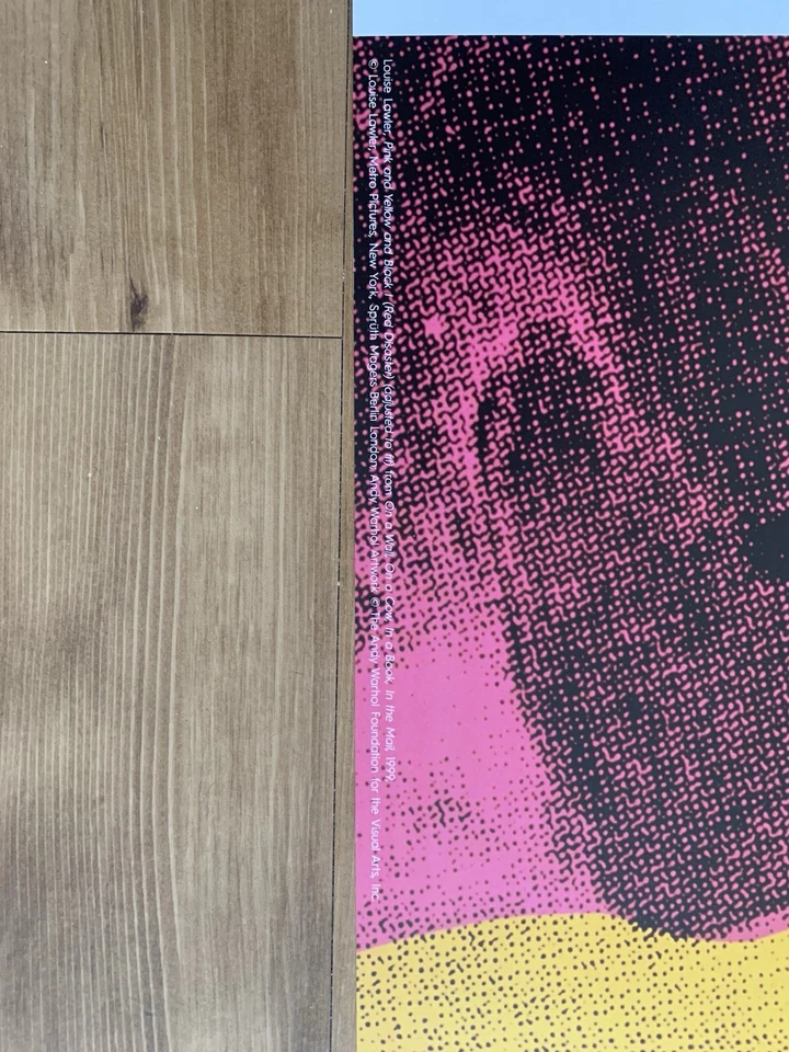 Louise Lawler Original Exhibition Poster Ft. Andy Warhol Pink Cows Art Print - image 2 of 2