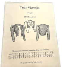 Truly Victorian Pattern 1898 ETON JACKET Ladies TV463 All Sizes Uncut