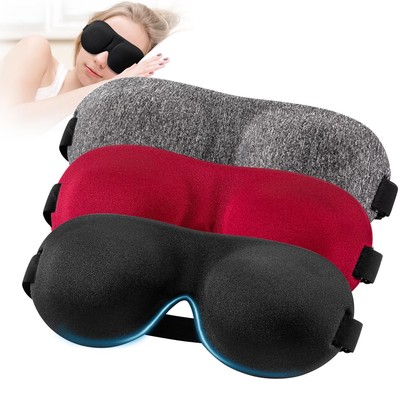 3 Pack 100% Light Blocking 3D Eye Masks for Sleeping Night Travel Blindfold
