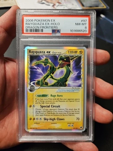 2006 Pokemon EX Dragon Frontiers #97 Rayquaza EX Holo PSA 8