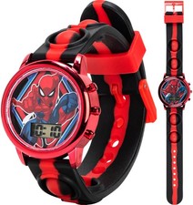 Accutime Marvel Spiderman Kids Digital LCD Wrist-Watch with Red, Green, Red