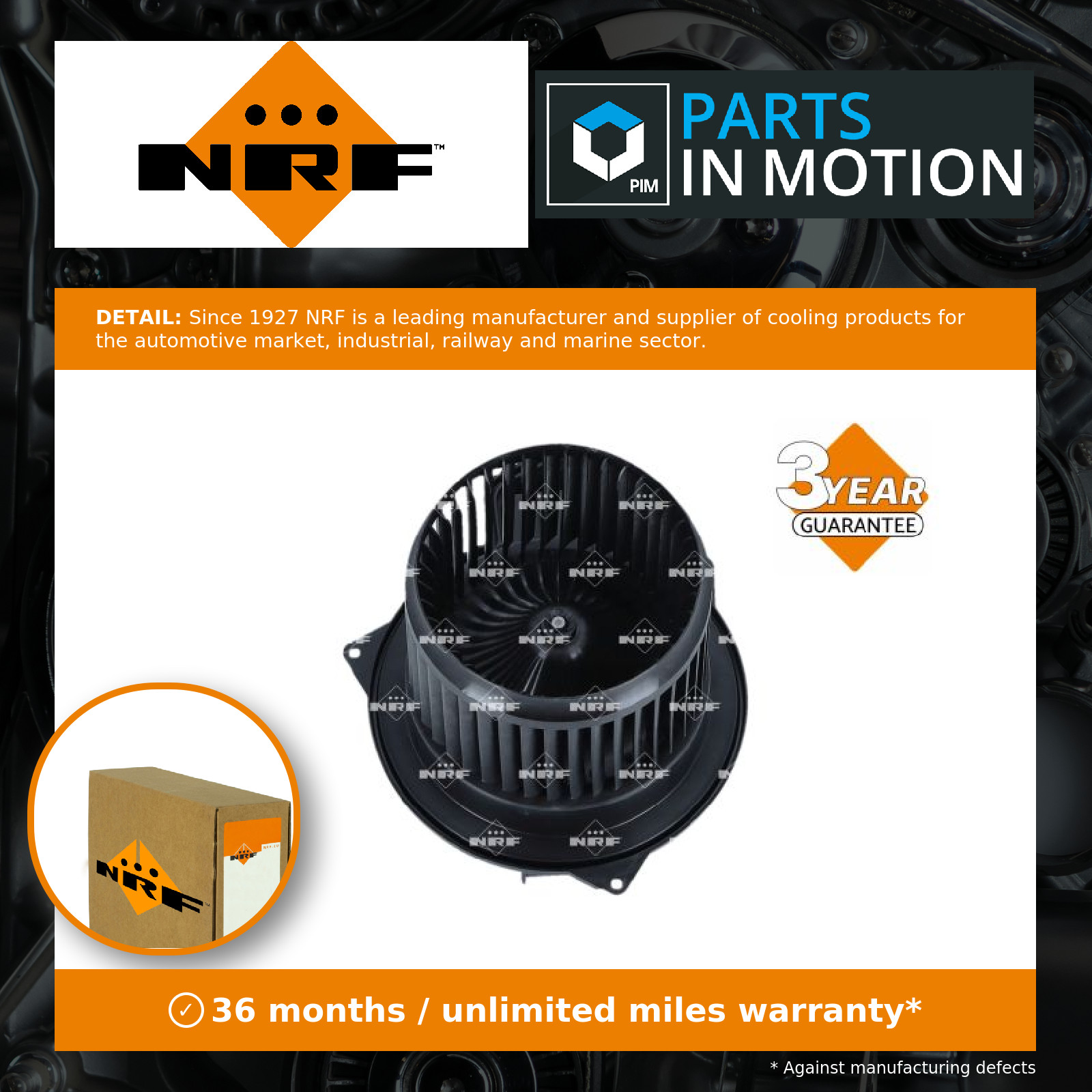 Interior Blower Motor fits FIAT 500 312 1.2 2010 on 169A4.000 Heater NRF Quality - Image 4