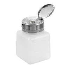 Solvent Alcohol Dispenser 120ml Push Down Nail Polish Remover Bottle White