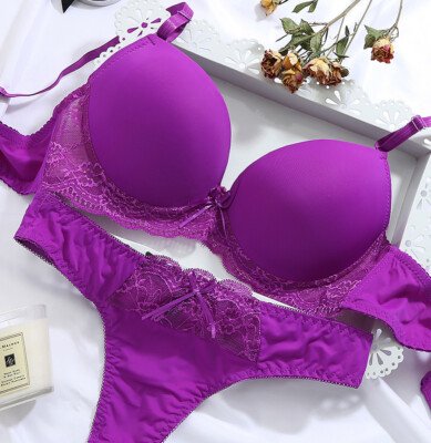 HOT-Schwarz Weiß Türkis Grün Blau Sexy Spitze Gepolstert Lila BH-Sets 75-90 B-E