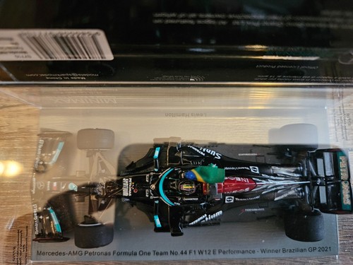 1/43 MERCEDES-AMG F1 W12E Lewis Hamilton Winner Brazil GP 2021 By Spark - Picture 3 of 8