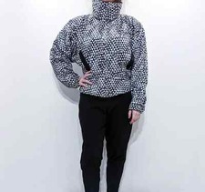 Vintage Retro 80s Colmar Geometrical Monochrome One Piece Women Ski Suit Size M