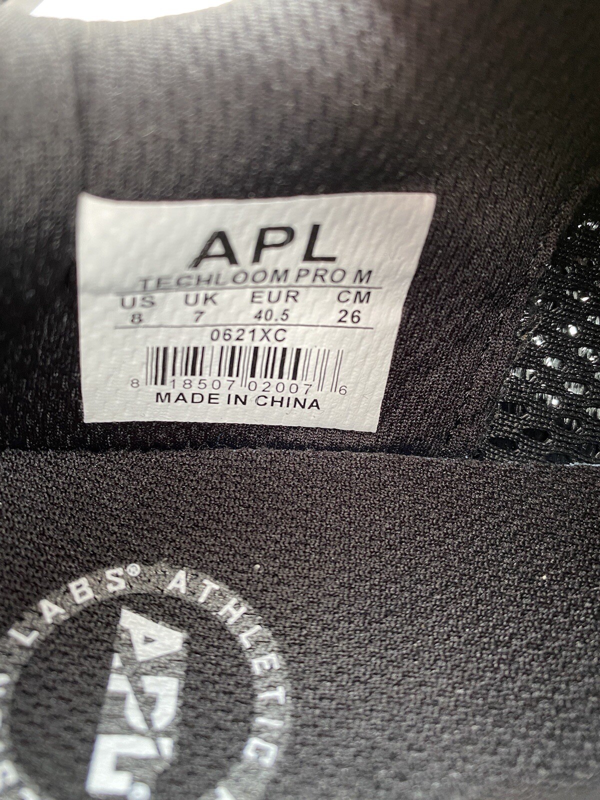 APL Athletic Propulsion Labs Techloom Pro Sneaker Men's Size 8 Black White