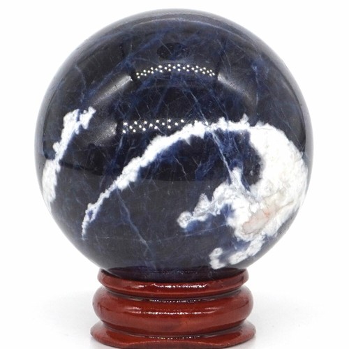 47-50mm Natural Blue Sodalite Crystal Reiki Healing Sphere Gemstone Ball - Picture 58 of 61
