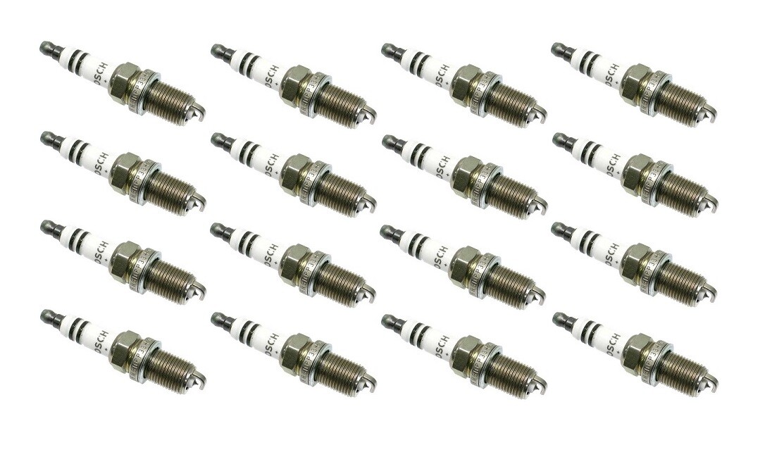 Set of 16 Spark Plug OEM BOSCH FR-8-DPP-33 7422 for Mercedes-Benz Brand New