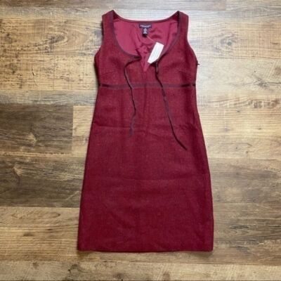 American Eagle Outfitters Wool Dress 0 career burgundy dress holiday dress  | eBay