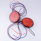 2x 24 LED Round Red Rear Tail Brake Stop Light Lamp Indicator Car Trailer Truck