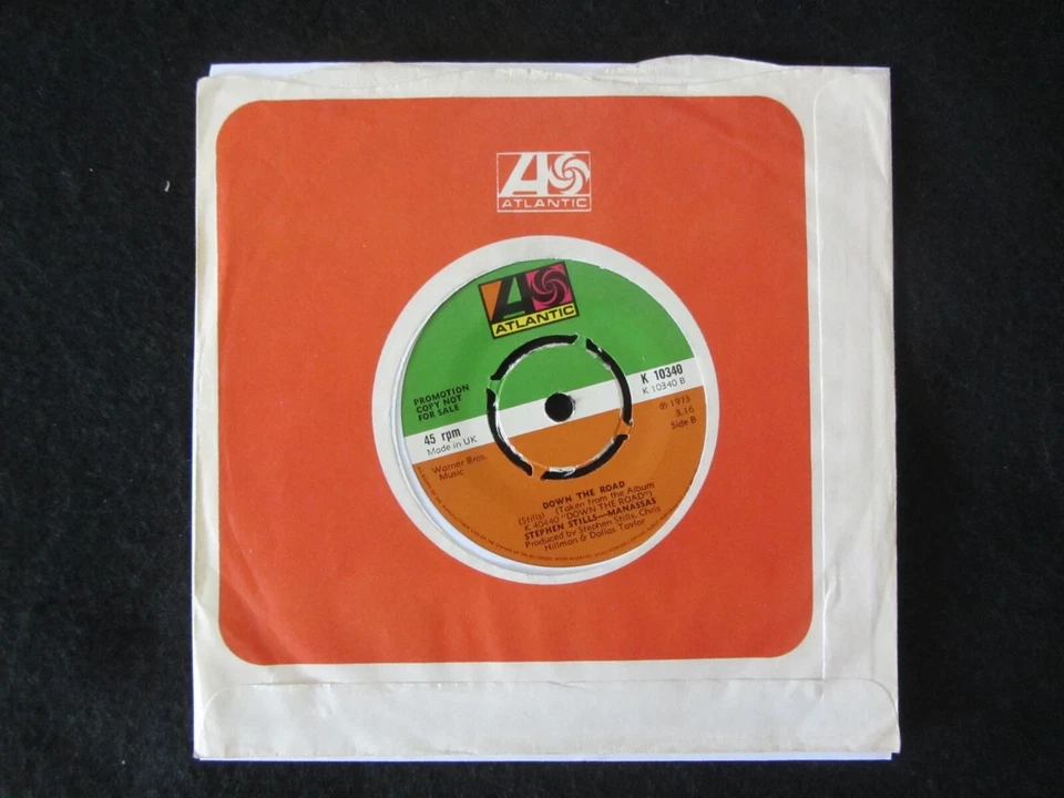 Stephen Stills 7” DEMO Guaguanko de vero (1973 UK Atlantic K10340) NM/VG+ Foto 2 de 4