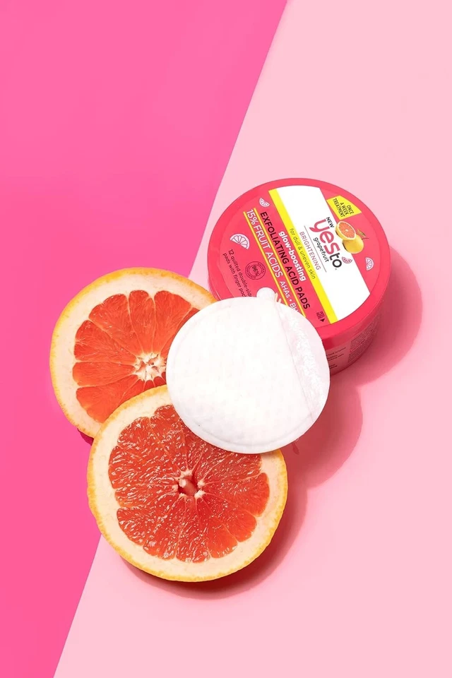 Yes To Grapefruit Glow-Boosting Exfoliating Acid Pads - 12 Quilted Pads - Image 4 of 4