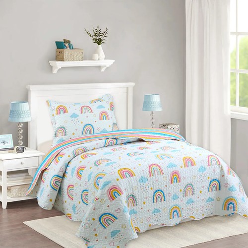 2/3 Piece Kids Quilt Bedspread Set Throw Blanket - Picture 17 of 28