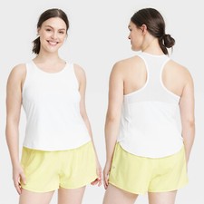 XL - Womens Sprint Free Racerback Tank Top - All In Motion - White