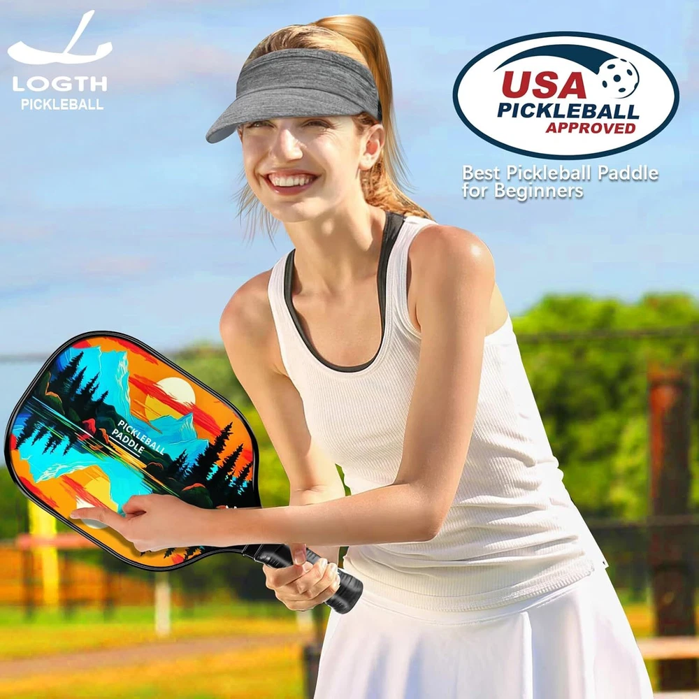 Pickleball Paddles Set of 2 Carbon Fiber 4 Pickleball Balls Bag USAPA Approved