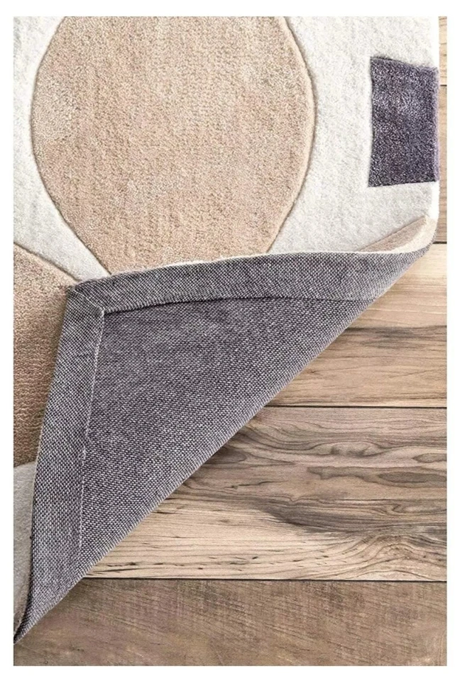 Alfombra Área Lana Mechonada a Mano, Alfombra de Área, Alfombra Mechonada a Mano 100% Lana 5X8|8X10|9X12 Foto 3 de 3