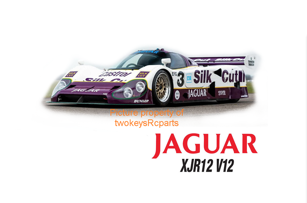 1:10 RC Clear Lexan Body Jaguar XJR12 Le Mans car  with Silk Cut decals + extras