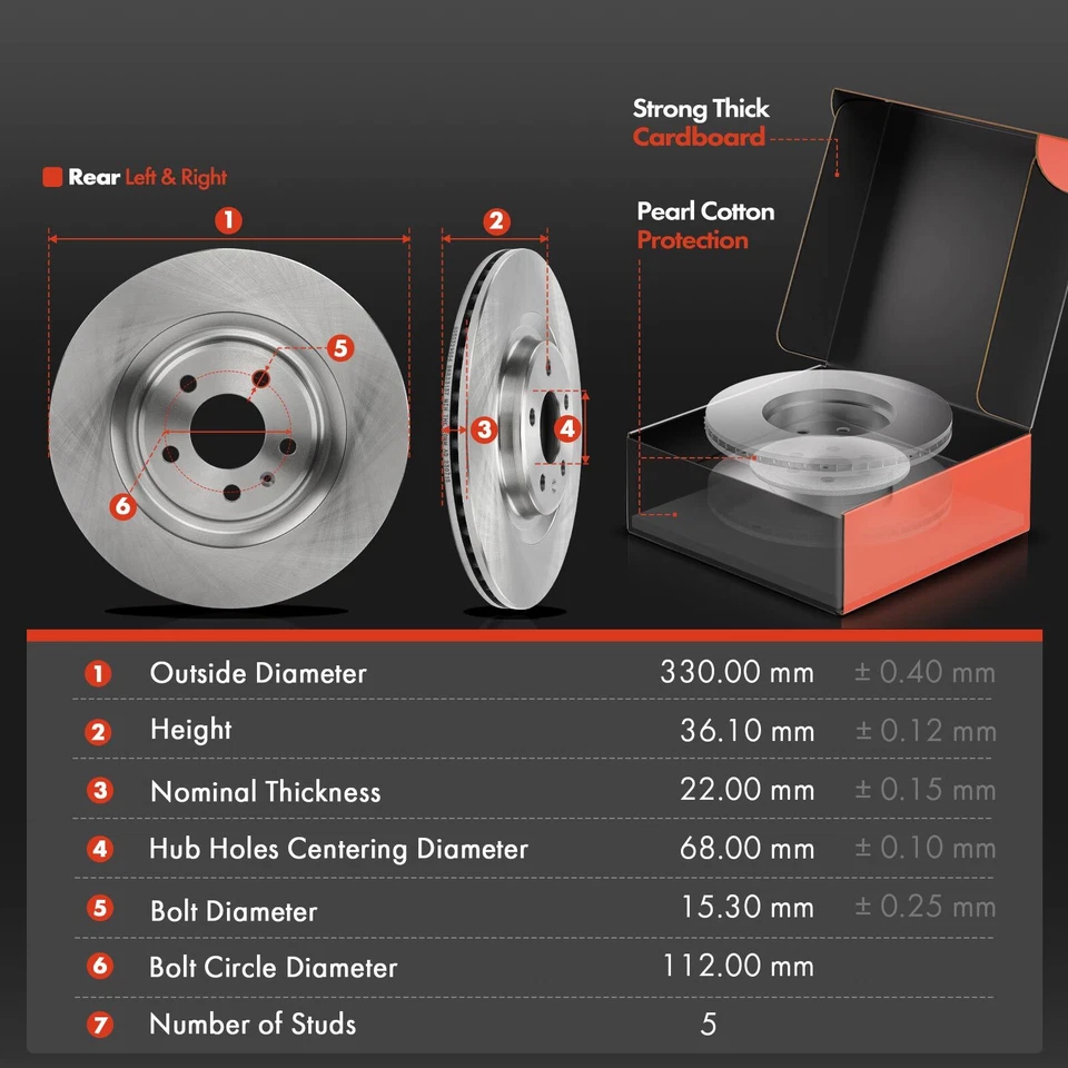 12x Rotores de disco delanteros y traseros y pastillas de freno de cerámica para Audi S4 2012-2016 S5 13-17 Foto 2 de 4