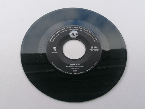 ELVIS PRESLEY ORIG ITALIAN 45 G I BLUES WOODEN HEART ITALY - Picture 4 of 4