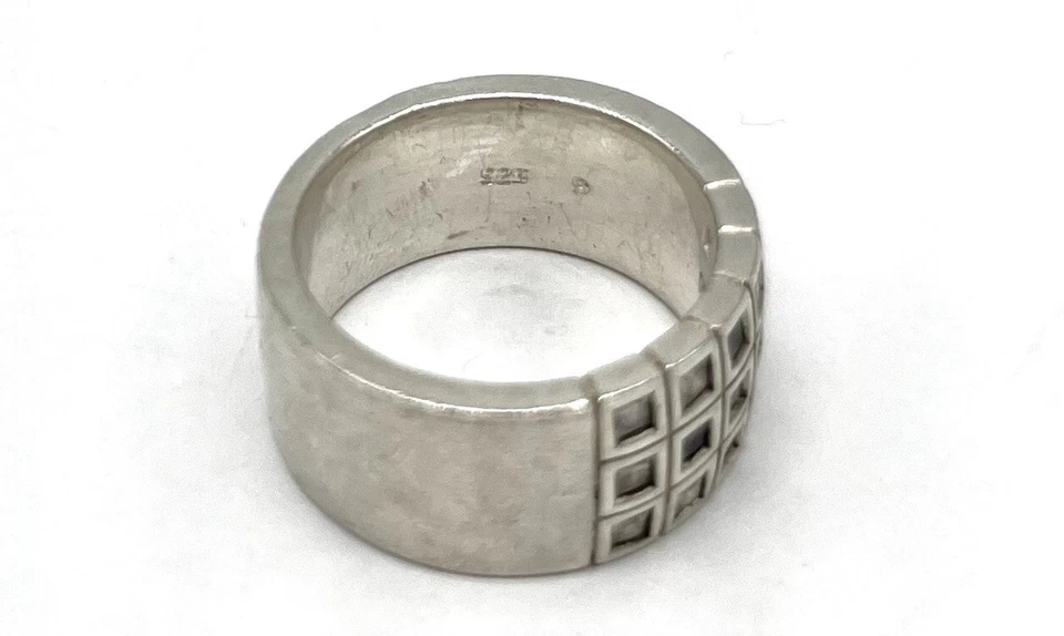 925/- Silberring, Edelstein, Esprit, 10 mm breit, Gr. 60, Damen, guter Zustand. - Bild 4 von 4