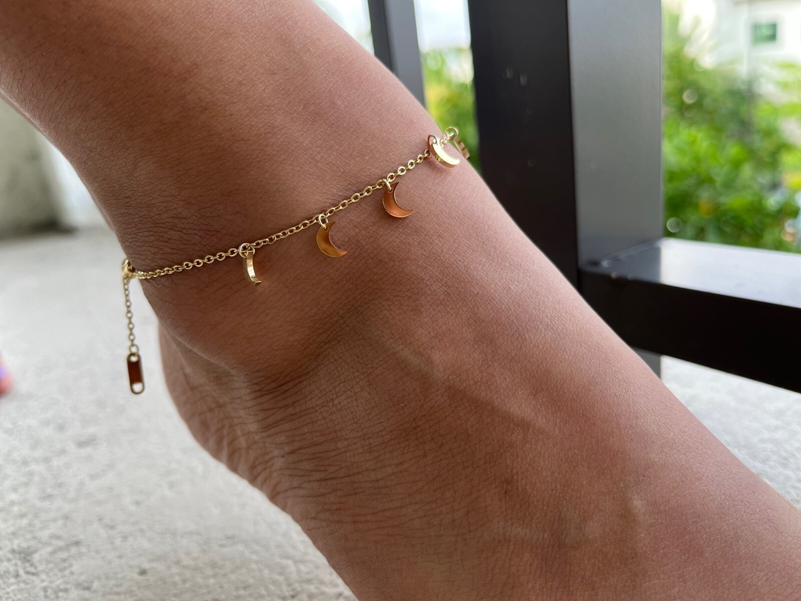 pulso tobilera mujer acero inoxidable dorado
