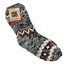 Muk Luks Womens Cabin Sock Grippy Sherpa Warm Cozy Lining 5.0 TOG Rating