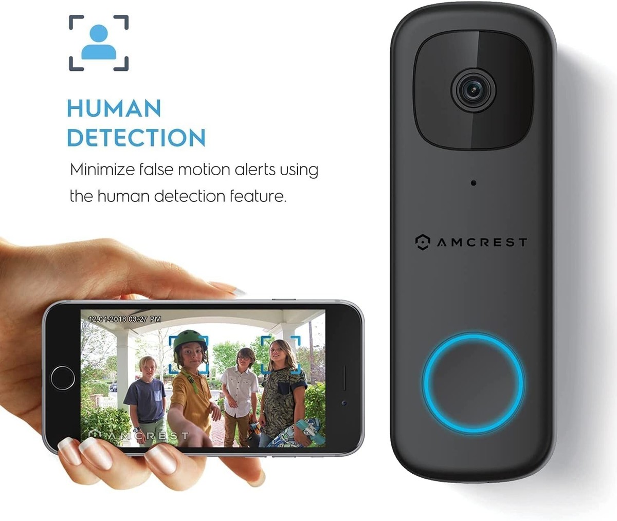Amcrest 4MP Video Doorbell Camera Pro GHz WiFi Outdoor Smart