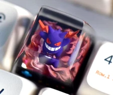 Resin Pokemon Artisan Keycap - Gengar - SA ROW 1 - Cross Shaft Keycap - See Pics