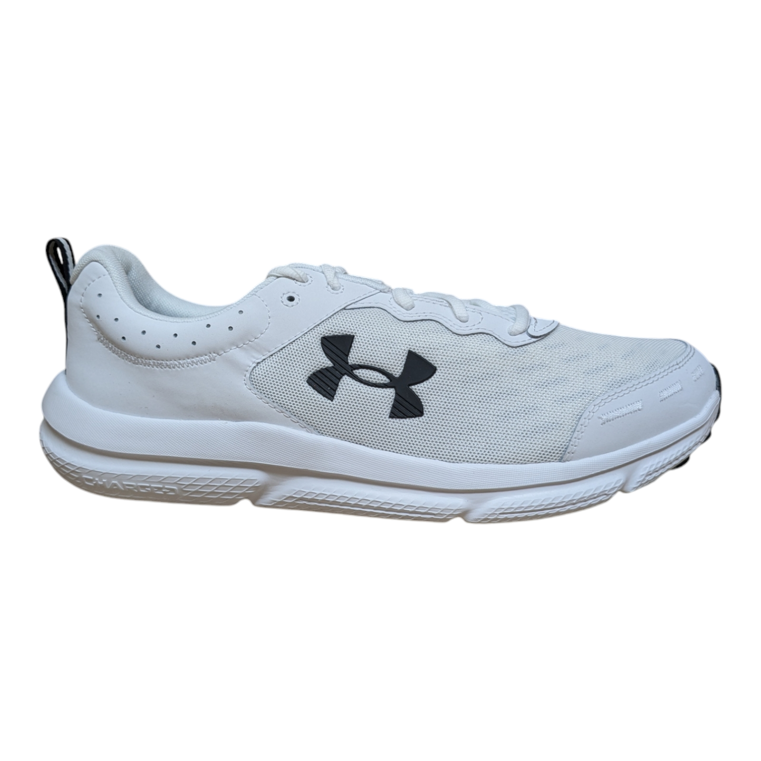 Under Armour Charged Assert 10 Running Shoes - Size 12 in White & Black