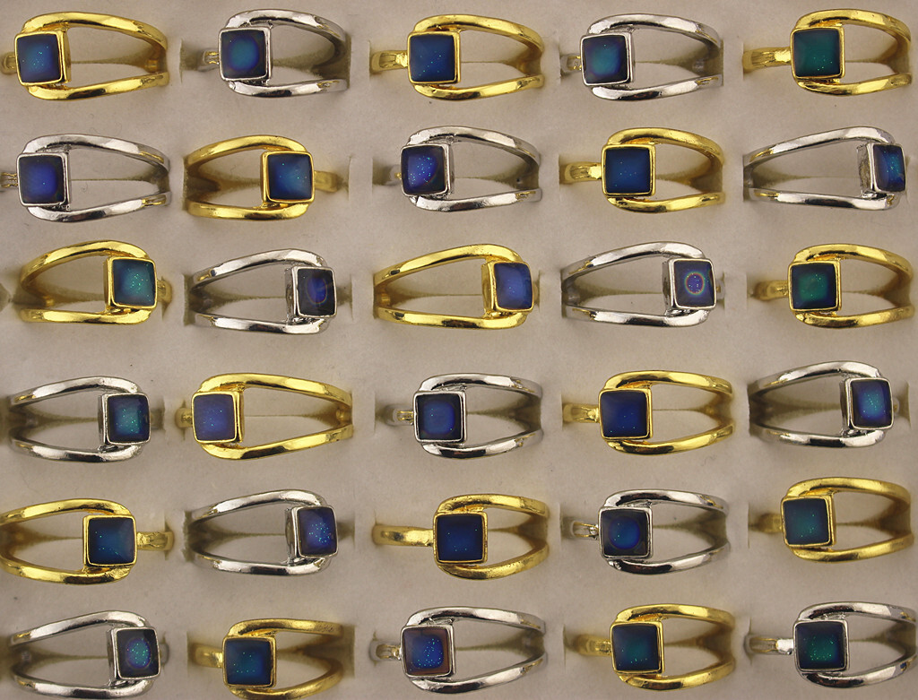 Womens Jewelry Bulk Lots 32pcs Change Color Mood Ring Wholesale Fashion