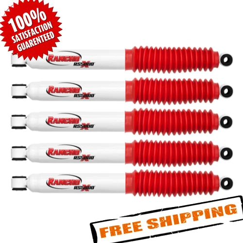 Rancho RS5000X Front & Rear Shock Absorbers with RS5000 Steering Damper