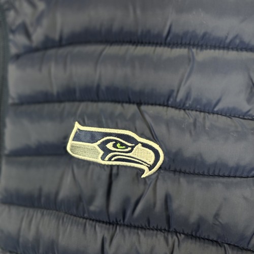 NFL Seattle Seahawks Puffer Quilted Vest Mens Large Jacket Full Zip Embroidered - Picture 4 of 18