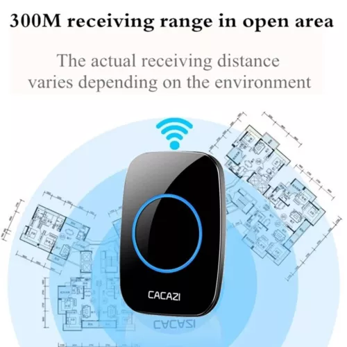 Wireless Doorbell Chime Outdoor Waterproof Receiver Adjustable Volume 1000FT Kit - Picture 7 of 19