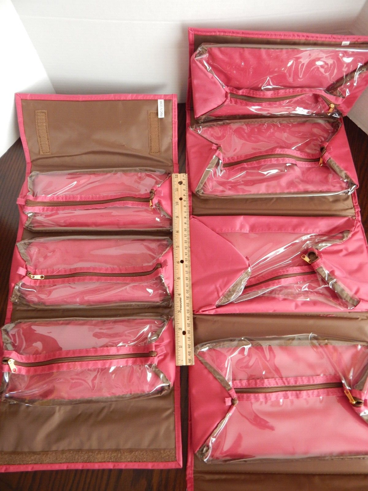 Joy Mangano JM New York Better Beauty Roll Up Cosmetic Case Travel Case