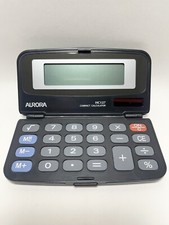 Aurora Compact Electronic Solar Folding Pocket Calculator HC127 8-Digit