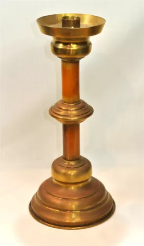 Vintage BAKELITE and BRASS Candlestick 11 3/4 inches Art Deco 