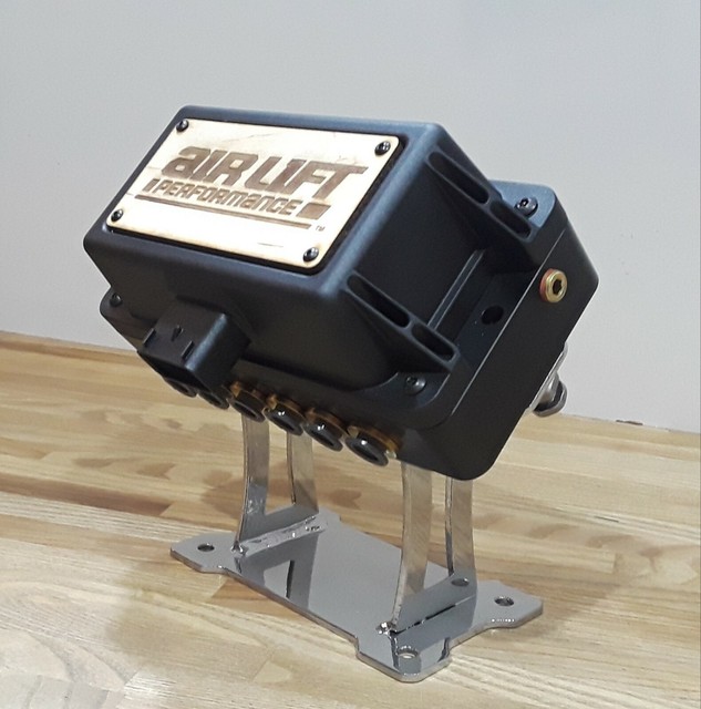 Air Lift Valve Block Mount Manifold Bracket Dual Arm Pedestal Air Ride