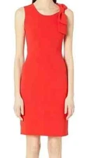 Boutique Moschino Womens Scoop Neck Sleeveless Dress sz 48 IT/ 14 US Red M17315