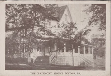 The Claremont Hotel Mount Pocono PA Pennsylvania c1910s Postcard 13612a