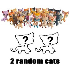 2pcs Littlest pet shop Toys bobble head short hair cats girls Gen 3 little pets