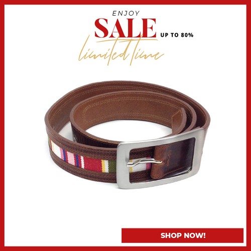 tan armani belt