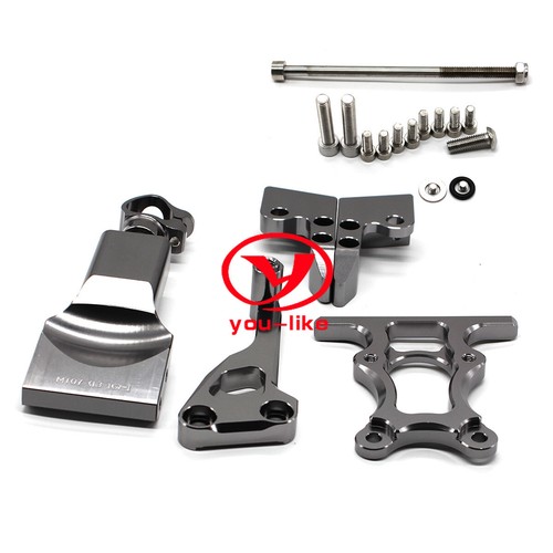 CNC Steering Damper Mounting Bracket Kits For MT07 FZ07 XSR 700 2015 2016 17-19 - Picture 21 of 21