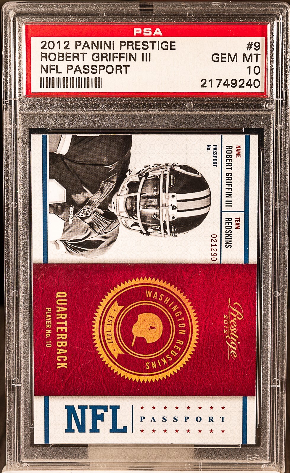 Robert Griffin III Panini Prestige NFL Passport #9 Base