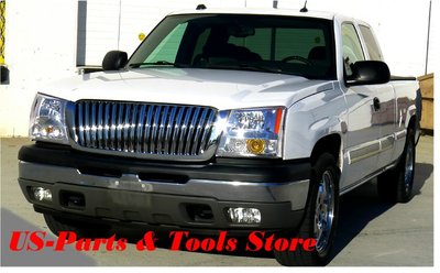 Chevrolet Silverado Avalanche 03 - 06 Scheinwerfer chrom einteilig Frontgrill 05
